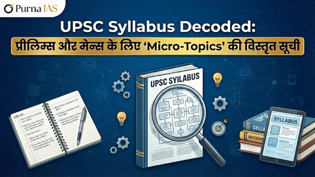 UPSC Syllabus Decoded: प्रीलिम्स और मेन्स के लिए 'Micro-Topics' की विस्तृत सूची
