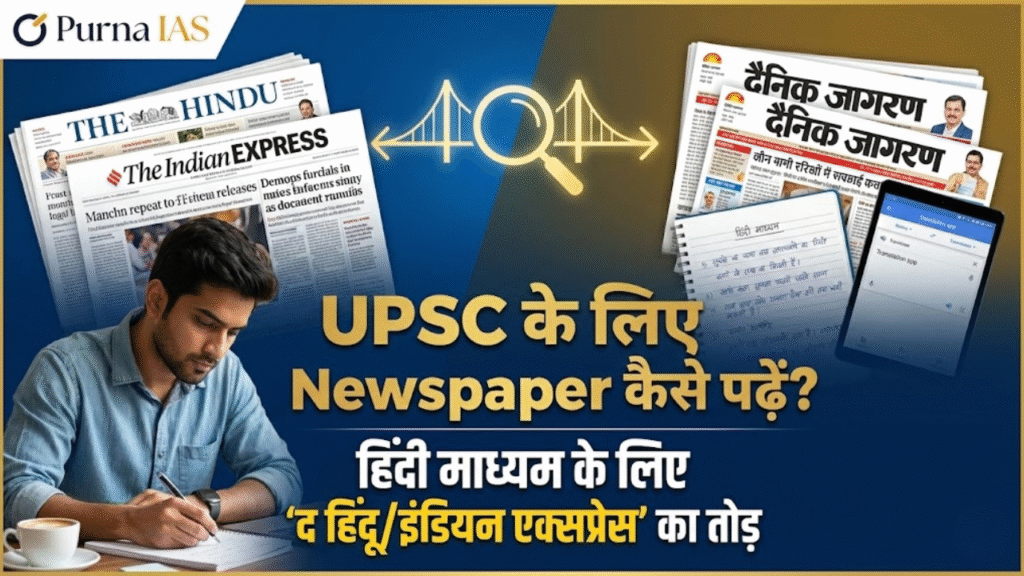 UPSC के लिए Newspaper कैसे पढ़ें? हिंदी माध्यम के लिए 'द हिंदू/इंडियन एक्सप्रेस' का तोड़