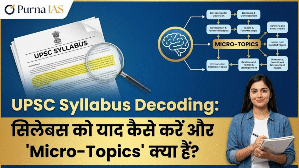UPSC Syllabus Decoding: सिलेबस को याद कैसे करें और 'Micro-Topics' क्या हैं?