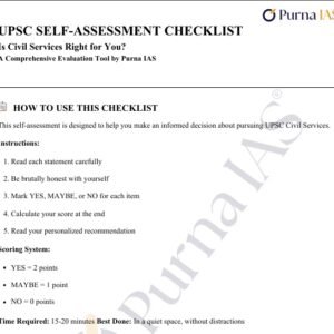 UPSC Self-Assessment Checklist